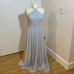 Jenny Yoo Halle dress in Whisper Blue Chiffon NWT
